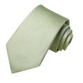 2023 New Sage Green Solid Plaid Hi-Tie Designer Gift Tie for Men Fashion Brand Wedding Party Necktie Handky Cufflinks Wholesale.