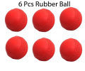 6 Pcs Cricket Rubber Ball - Maruti - Indian.