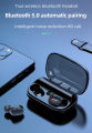 JS2 TWS Bluetooth 5.0 Wireless Earphone Waterproof Digital Display Stereo In-ear Earbuds Headset Bluetooth Earphones with Mic.