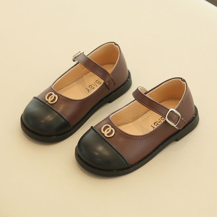 (HAVEit360) Fashion Girls Mary Jane Leather Shoes Baby Girls
