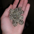 6Pcs/set Dice Cubes Night Light Luminous Glow in Dark Games Ludo glowing.