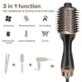 Ubeator -1200W Hot Air Hair Comb Brush Hair Dryer 2 In 1 Multifunctional Hair Straightener Curling Tool G7-Black. 