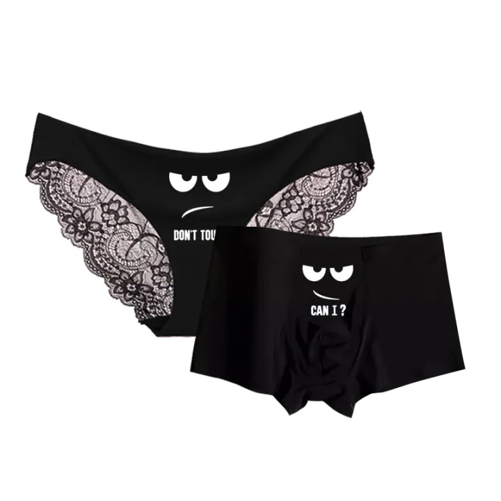 Lace%20Female%20Briefs%20Bikini%20Smooth%20Ice-silk%20Male%20Boxer%20Shorts%20Romantic%20Lovers%20Man%20and%20Woman%20Matching%20Couple%20Underwear%20Fashion%20-%20Image%203