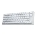 GamaKay K66 65% USB RGB Mechanical Keyboard 66 Keys Hot Swappable Translucent Glass Base Gateron Switch ABS Two-color Keycap. 