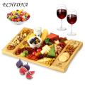 Wooden Chopping Board Bamboo Charcuterie Board with Grooves Food Serving Tray for Home Kitchen Eco-friendly Cutting Board. 