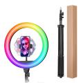 10 inch RGB LED Soft Ring Light with Tripod Stand for Photography Makeup YouTube Video Shooting Selfie.