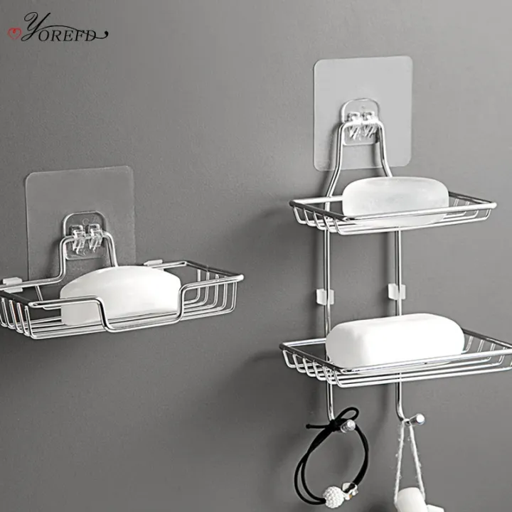 soap%20holder%20organizer%20lagayan%20ng%20sabon%20pang%20ligo%20soap%20organizer%20OYOREFD%20Strong%20Wall%20Mounted%20Stainless%20Steel%20Soap%20Holder%20Bathroom%20Double%20Layer%20Drain%20Soap%20Tray%20Shower%20Soap%20Dish%20Bathroom%20Products%20-%20Image%203