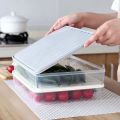 Refrigerator Food Storage Box Japanese-style Square Plastic Single-layer Sealed Large Transparent Classification Storage Boxes.
