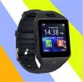 DZ09 Sim , Memory and Bluetooth Supported Touch Smartwatch- Black colour. 