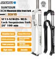 XCM SR Suntour 100mm Fork With SF13-XCM-DS- MLO- Lock Oil Suspension Fork  26" 100 mm Bicycle Accessories Black. 