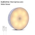 8 LED Motion Sensor Night Light USB Rechargeable Wireless Magnetic Led Wall Lamp Kitchen Staircase Closet Lights Bedroom Decor. 