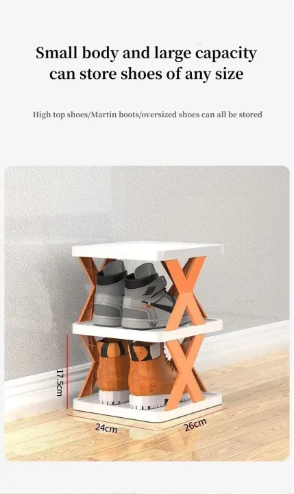 1%20pcs%20Multi-Layer%20Folding%20Shoe%20Rack:%206-Layer%20Adjustable%20Plastic%20Storage%20for%20Shoes,%20Easy%20to%20Assemble%20-%20Image%205