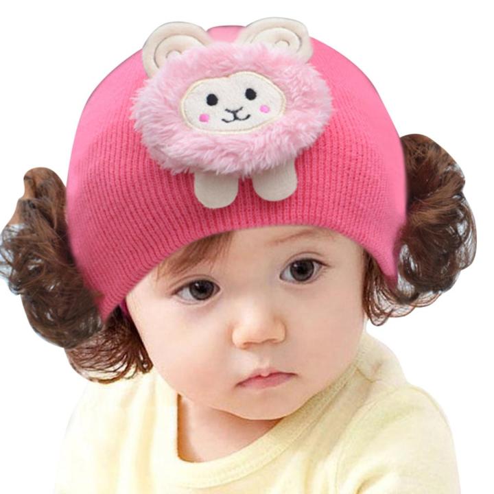 【No-profit】 Rabbit Animal Baby Girls Boys Woolen Yarn Knit Wig Hat Skull Cap Beanie