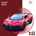 Bugatti Divo Diecast Alloy Car 1:32 Vehicles Metal Car Model Car Sound Light Toys For Gift. 