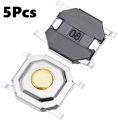 5Pcs SMD Momentary 4Pin Tactile Tact Push Button Switch 4 Pin 5x5x1.5mm On Off PCB SMD Touch Switch Momentary Push Button Switch Square Push Switch Light Switch. 
