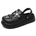 Cross-border EVA New Bear Cave Shoes Women's Outerwear Korean Style Slippers Women's Summer Tide High Heels Thick-soled Garden Shoes Women's DIY.