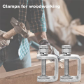 6 Pcs 1 Inch Stainless Steel Small C-Clamp for Woodworking Clamp Heavy Duty Metal U-Clamps. 