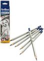 Artline HB, 2B, 4B, 6B, 8B, 10B Sketch Pencil Set. 