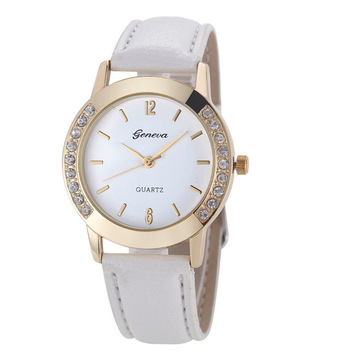 Geneva Fashion Women Watches Ladies Watches Leather Band Quartz