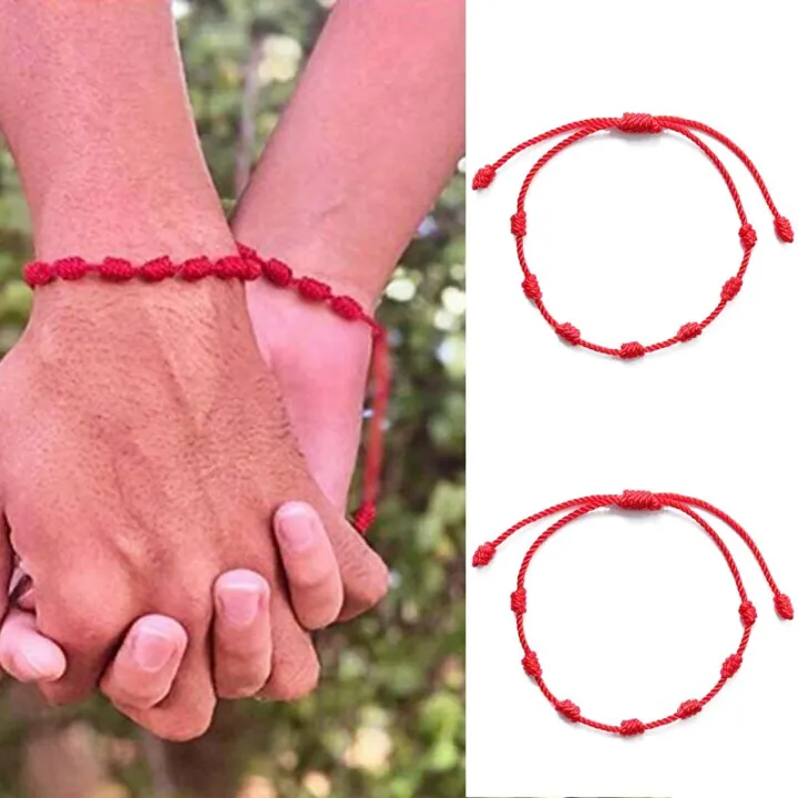 2pcs%20Handmade%207%20Knots%20Red%20String%20Roped%20Bracelet%20for%20Friends%20Couple%20Friendship%20Braid%20Rope%20Bracelets%20Wristbands%20-%20Image%203