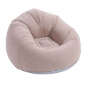 Inflatable Lounge Chair Lightweight Inflatable Sofa Couch Gray Ergonomic Soft for Bedroom. 