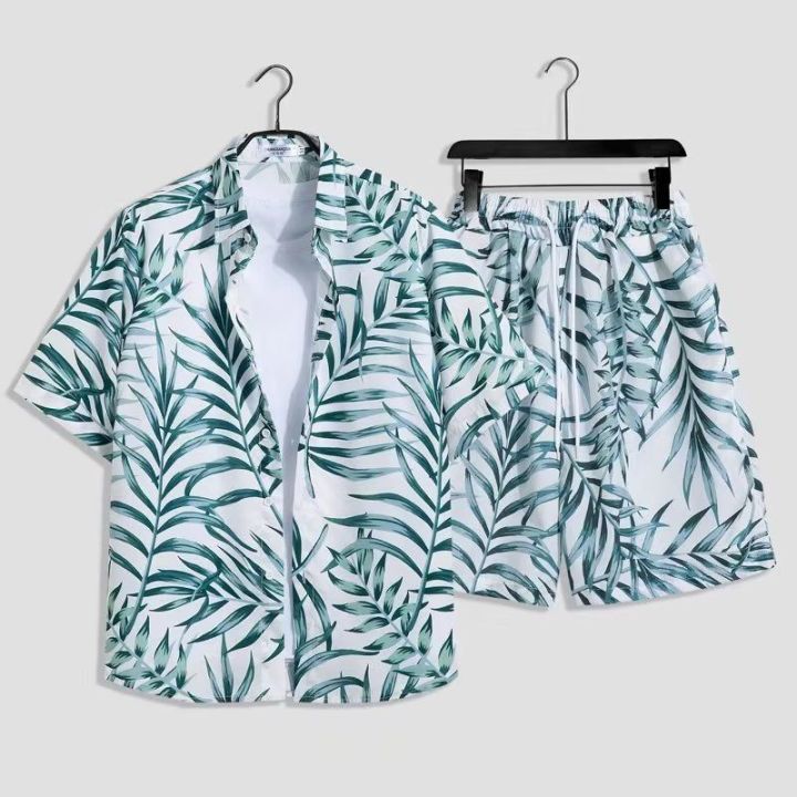 Printed%20Shirt%20Hainan%20Island%20Clothing%20Beachwear%20Sanya%20Xiaowei%20Style%20Thailand%20Travel%20Men%20and%20Women%20Couple%20Summer%20Thin%20Suit%20Fashion%20-%20Image%208