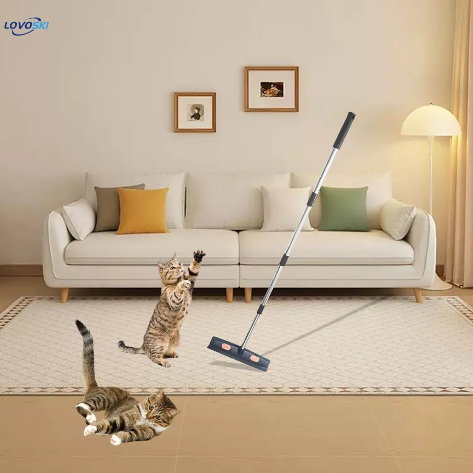 Pet Hair Remover Cleaning Tool Portable with Telescoping Handle
