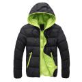 Simple Men Hooded Jacket Coat Winter Padded Warm Down Casual Thick Outwear. 