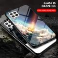 Back Cover For Samsung Galaxy F22 Case Moon and Star Tempered Glass Protector Protection Cover for Samsung Galaxy F22 Phone cases.