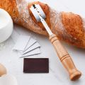Bread Cutters With 5PCS Replacement Blades Baking Knife Tools For Western Baguette French Toast Cutter Bagel Arc Curved Knife. 