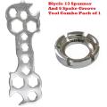 Cycle 13 Spanner Tool with 6 Spoke Cycle Groove Tool for Cycle Repair Tool Combo for Cycle Maintenance Tool. 