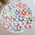 For IP 15 14 Pro Max Samsung Flip 4 Coloful Rope Chain Korean Mobile Phone Cute Knot Portable Anti-loss Hand Bracelet Chain.