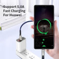 QC 3.0 Dual USB Quick Charge Car Charger With Type C USB Cable For OPPO A52 A92 A72 A5 A9 2020 Reno Z 2 Realme 3 5 6 Pro Charger. 