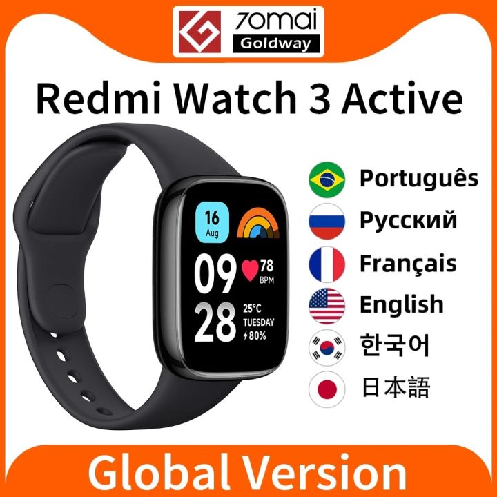 New Global Version Xiaomi Redmi Watch Active Bluetooth Phone Call  Smartwatch Big Screen 100+Workout Mode 5ATM Waterproof