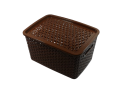 Plastic storage basket.
