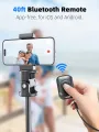 Selfie Stick Tripod for iPhone 15 14 13 12 Pro Max Plus Samsung GoPro Lightweight With Wireless Bluetooth Remote Tripod Stand. 