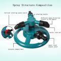 3 Arm Garden Automatic Rotating Nozzle 360 Degree Rotary Automatic Sprinkler Garden Lawn Watering Nozzle Irrigation Nozzle.