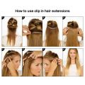 No Clips Hair Natural Wavy Curly False Hair Piece Woman Synthetic Hair Extensions Artificial Long Wig Fish Line.