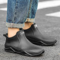 2024 cross-border new men's rain boots short tube outdoor motorcycle tide waterproof shoes thick-soled rubber shoes women. 
