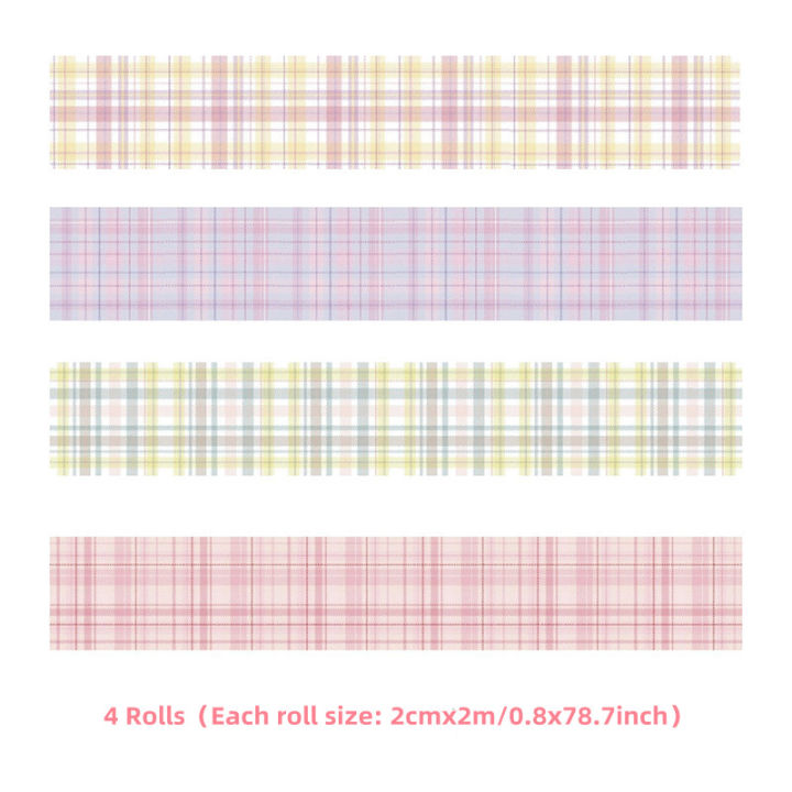 Panda%20Online%204%20Rolls/Set%20Washi%20Tape%20Lattice%20Decorative%20Masking%20Tapes%20Sticky%20Paper%20Tape%20for%20Journals%20Diary%20DIY%20Crafts%20Gift%20Wrapping%20-%20Image%202