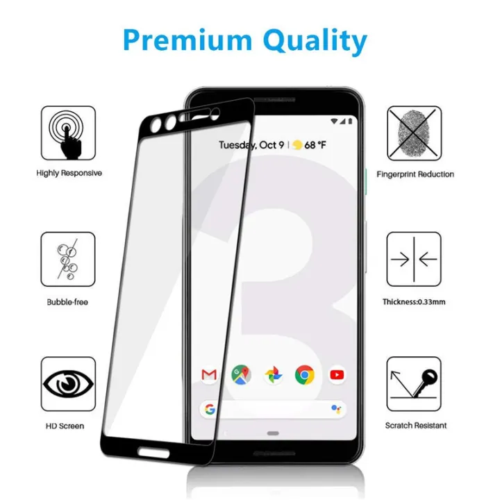 Google%20Pixel%203%20Tempered%20Glass%20Screen%20Protector%20Transparent%20-%20Image%202