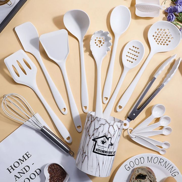 Pink%2018Pcs%20Food%20Grade%20Silicone%20Kitchen%20Cookware%20Utensils%20Turner%20Spatula%20Measuring%20Spoon%20Practical%20Cooking%20Tool%20Kitchenware%20Set%20-%20Image%204