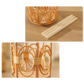 Rattan Indoor Plant Stand Straw Woven Flowers Pot Holder Stool with Legs Floor Planter Baskets Rack Wooden Plant Shelf B Easy Install. 