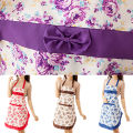 Apron Oil-proof Lady Dress Cotton Floral Pattern Apron Cover Home Kitchen Supplies.