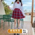 Japanese-StylejkUniform Skirt Middle and Big Children12Women's Short Skirt Student Pleated Skirt College Style School Uniform Tartan Skirt.