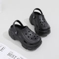 BEVERGREEN 7CM Summer Clogs Outdoor Waterproof Platform Women Slippers Beach Slides Massage Beard Black Designer Sandals.