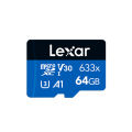 Lexar High-Performance 633x 64GB microSDHC/microSDXC UHS-I Memory Card with High Transfer Speed - Fast Video Capture - Feature A1/A2 Class. 