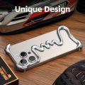 Metal Bare Frame Case for iPhone 16 Pro Max Racetrack Shaped Cool Design Aluminum Alloy Bumper 15 Pro Max 14 Plus Shockproof Grade Shell Borderless. 