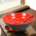 Ramen Bowl Set Japanese Style Oodles Noodles Restaurant Household Soup Spoon Pasta Microwave Cooker Multi-use Delicate Bowl. 