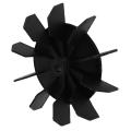 Replacement 0.5 Inner Bore 10 Impeller Air Compressor Motor Fan Black. 